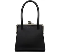 Black Four Clasp Boa Bag