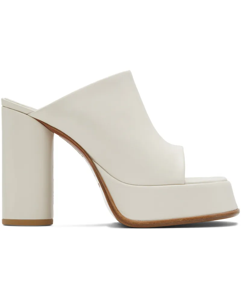 AMBUSH White Platform Mules White