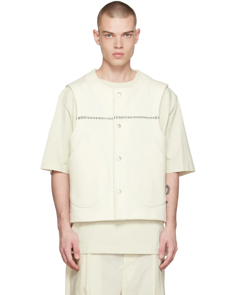 3MAN Off-White Blanket Vest Cream