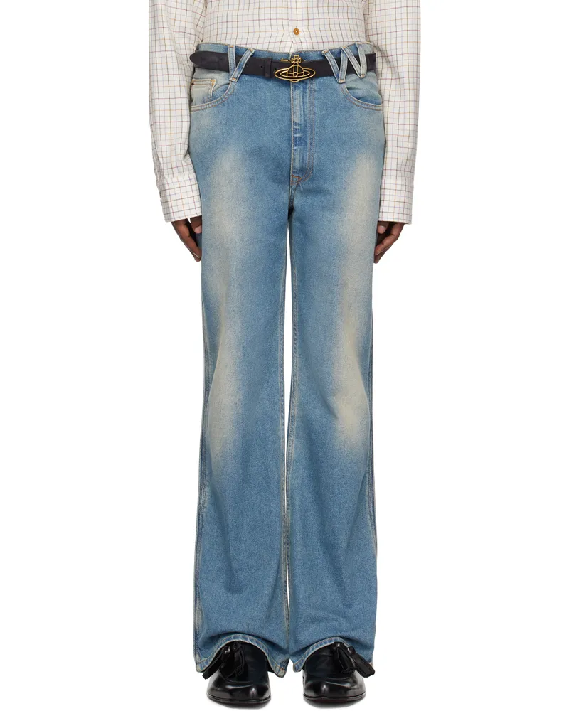 Vivienne Westwood Blue Ray 5 Pocket Jeans Aw24-k404