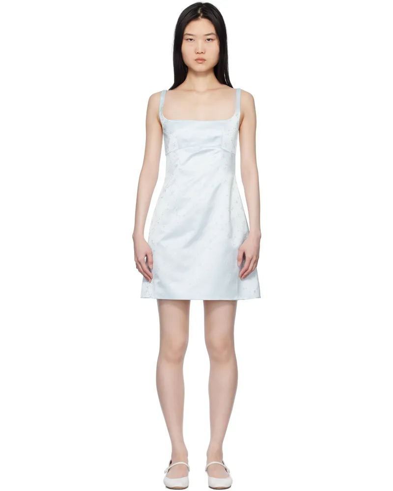 Sandy Liang Blue Melrose Minidress Ice