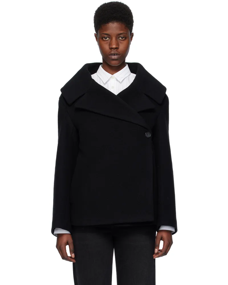 Totême Black Wrap Jacket 001