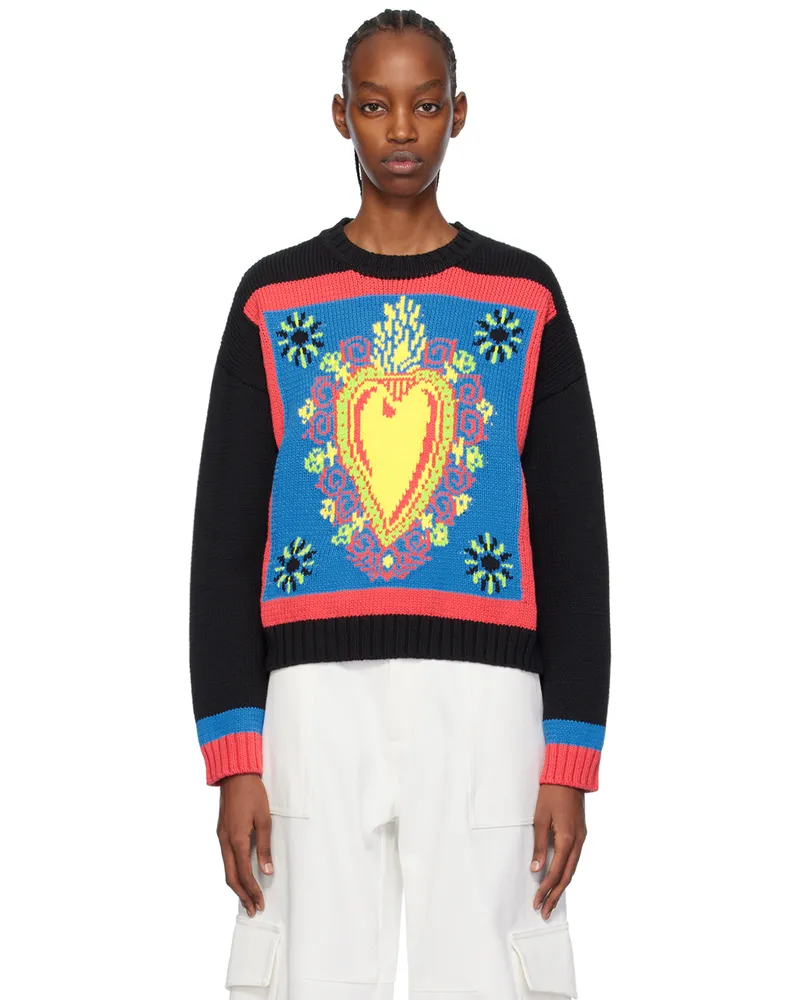 Moschino Black Intarsia Sweater A1555