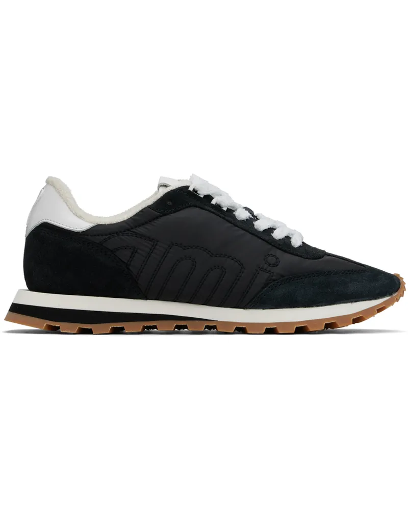 AMI Paris Black Ami New Rush Sneakers Black