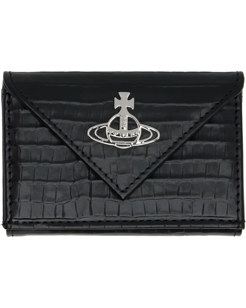 Vivienne Westwood Black Envelope Billfold Wallet Aw25-black