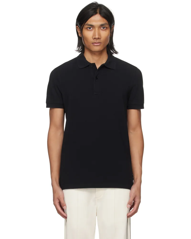 Tom Ford Black Tennis Polo Black
