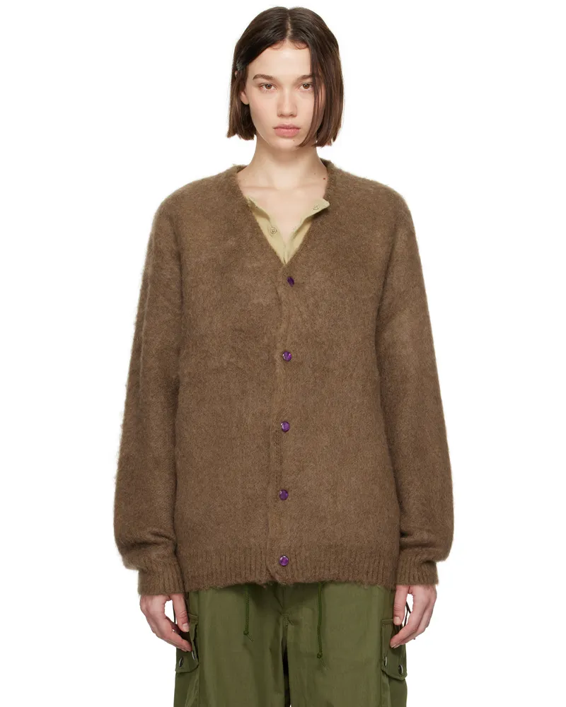 NEEDLES Brown EP Mohair Cardigan B-brown