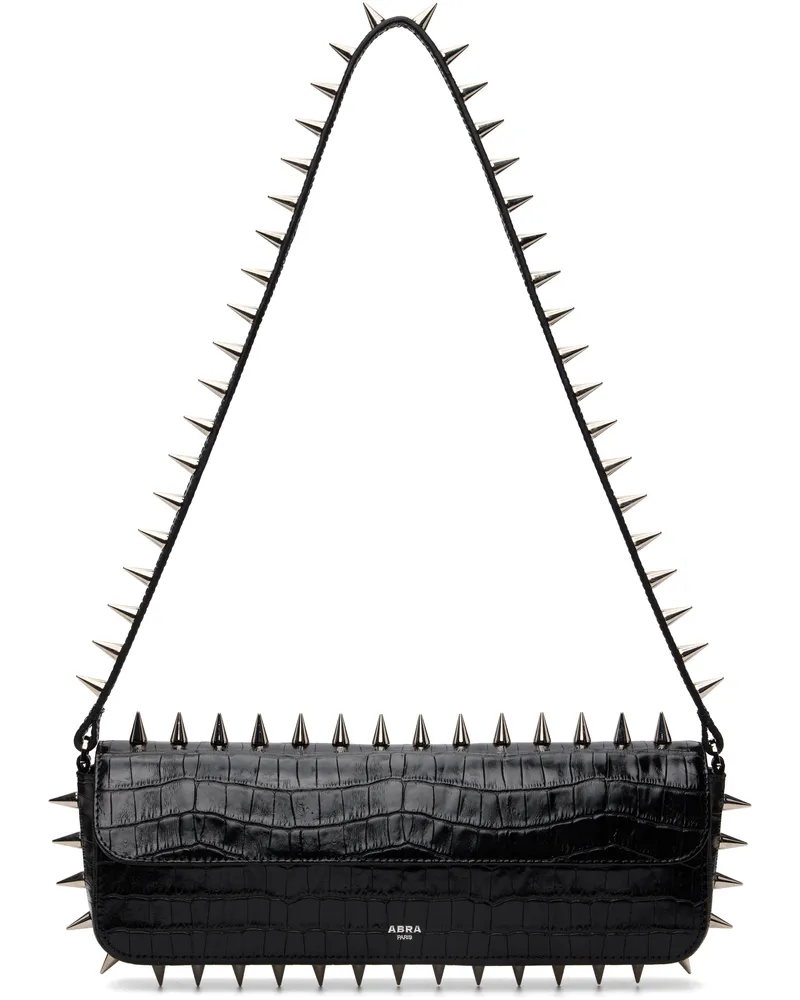 ABRA Black Spike Baguette Bag Black