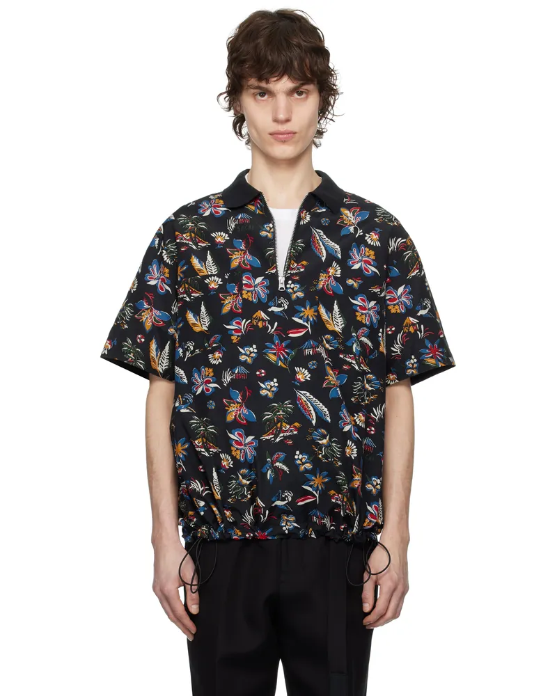 Sacai Multicolor Tropical Print Polo 895