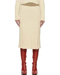 Stella McCartney Off-White Paneled Midi Skirt Butter