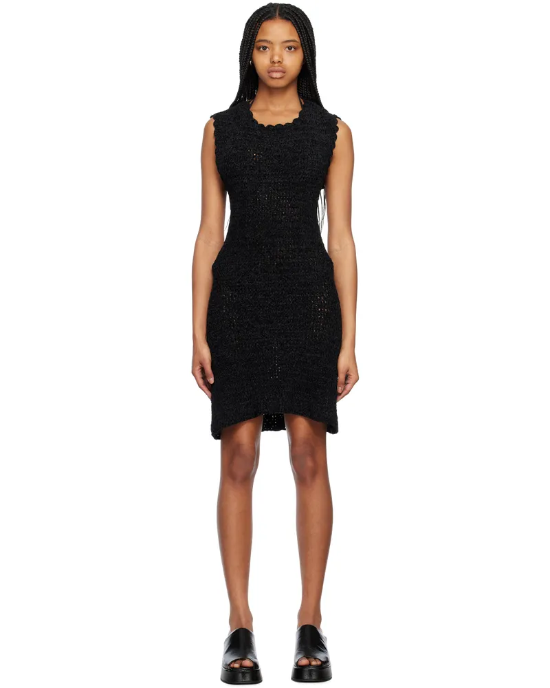 Ganni Black Open Back Minidress 099