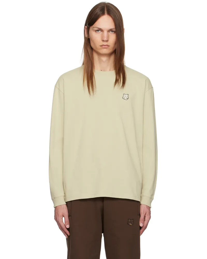 Kitsuné Beige Bold Fox Head Patch Comfort T-shirt P129