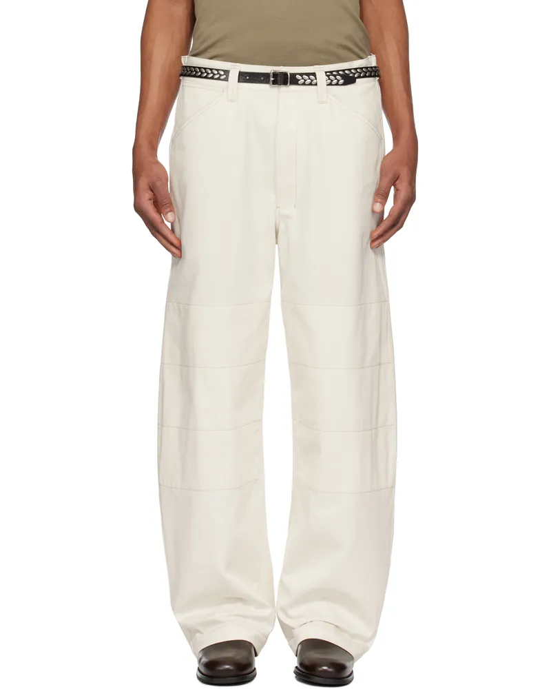 Christophe Lemaire Off-White Big Work Trousers Wh014