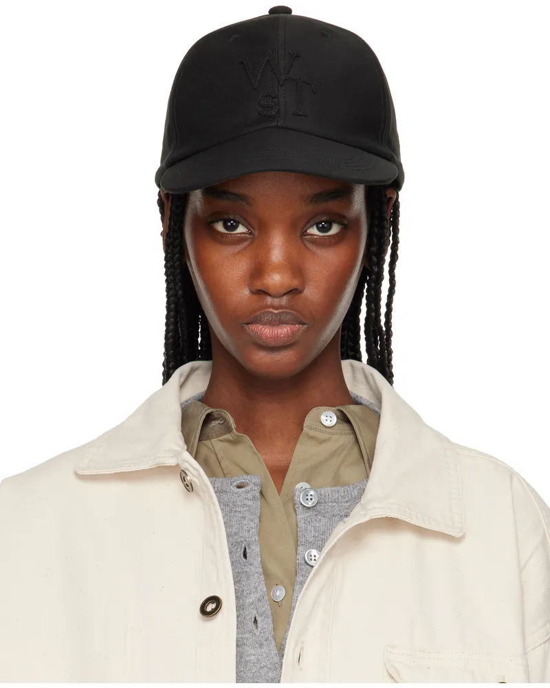 Sacai Black WTAPS Edition Cotton Back Satin Cap 001