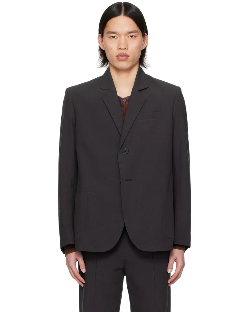 Edward Cuming Brown & Navy Striped Blazer Navy-brown