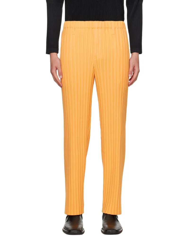 Issey Miyake Orange Box Pleats Ensemble Trousers 33-melon