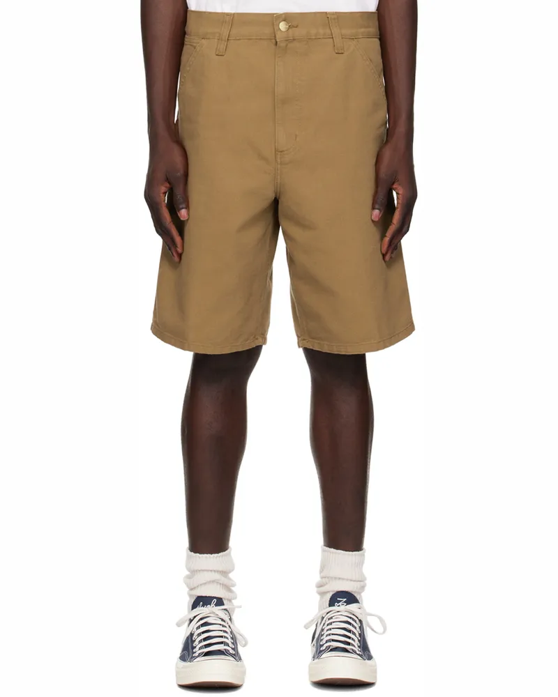 Carhartt WIP Brown Single Knee Shorts 02
