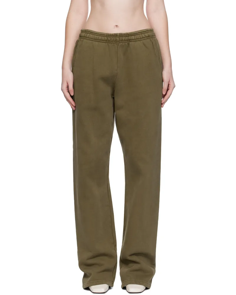 Entire Studios Green Straight-Leg Sweatpants Military