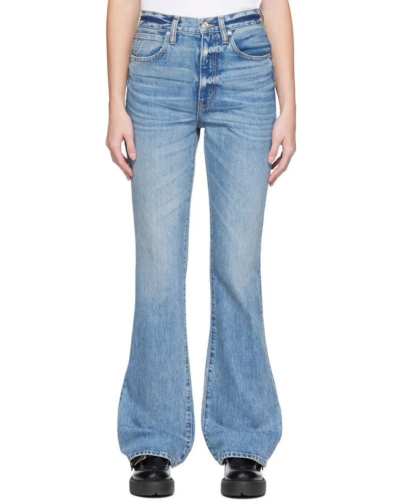 SLVRLAKE Blue High-Rise Bootcut Jeans Salton