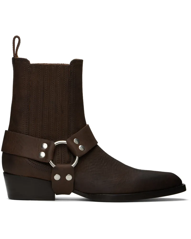 Paris Texas Brown Helena Ankle Boots Mocha