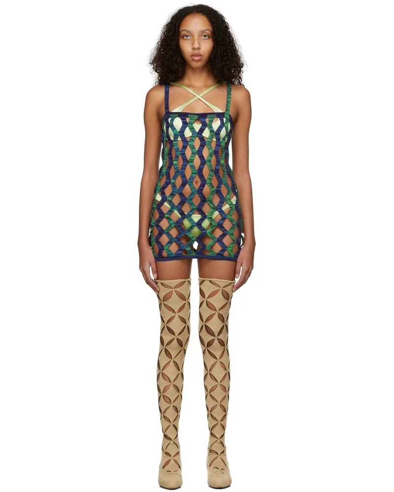 Isa Boulder Blue & Green Nest Tank Dress Aquarium