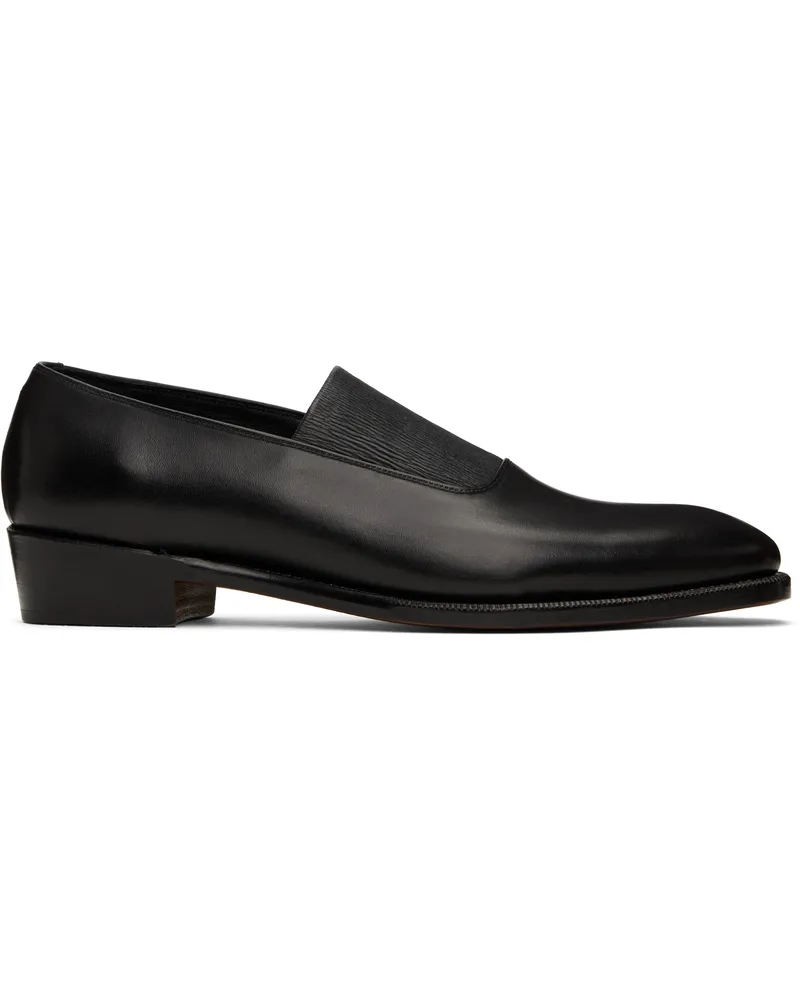 RAINMAKER KYOTO Black Shirring Opera Loafers Black
