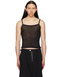 Dion Lee Black Semi-Sheer Tank Top Black