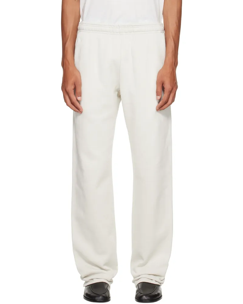 Entire Studios Off-White Straight Leg Sweatpants Rice