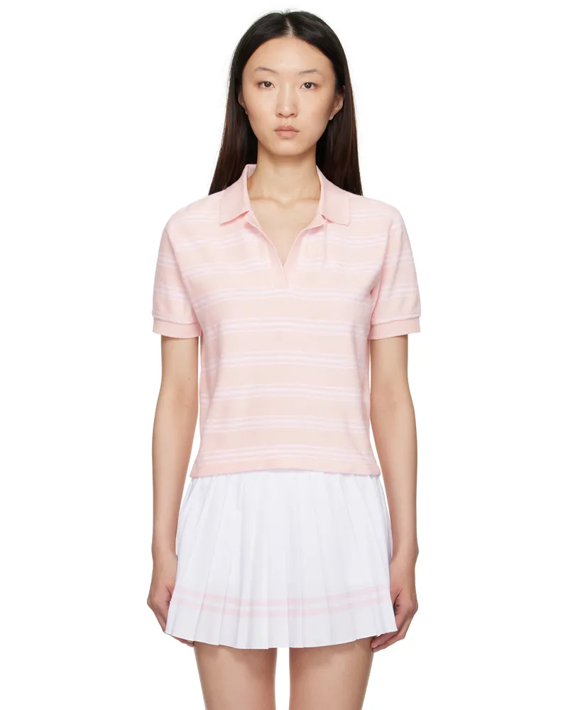 SPORTY & RICH Pink 'SRC' Terry Polo 3951