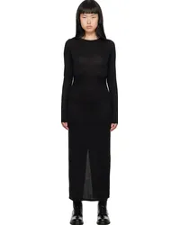 Rag & Bone Black Crewneck Maxi Dress Black