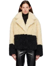 STAND Black & Off-White Jubel Faux-Shearling Jacket Black