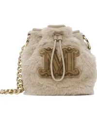 Max Mara Beige Teddy Bucket Bag Sand