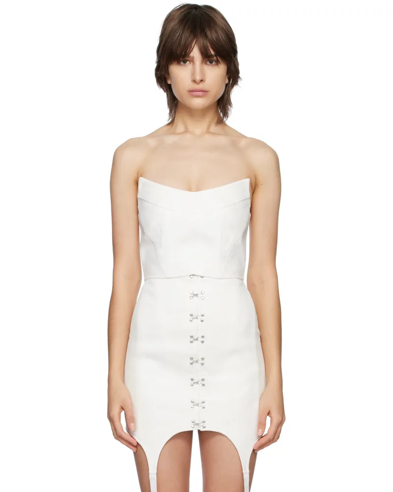 Dion Lee White Convex Bustier Ivory