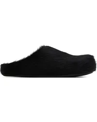 Marni Black Fussbett Sabot Loafers Black