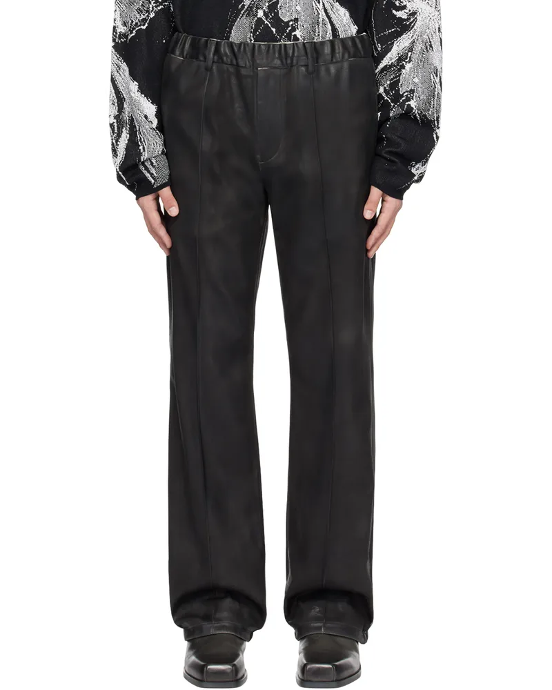 TAAKK Black Coated Trousers Black