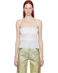 Eckhaus Latta Blue & White Alto Tube Top Magnolia