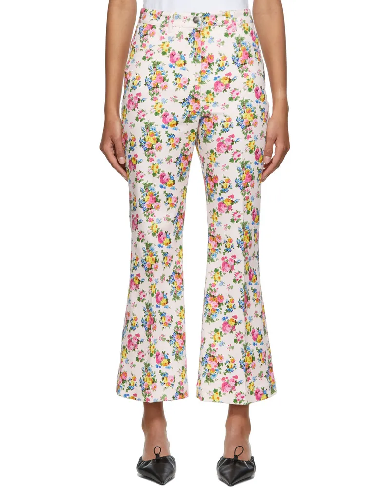 SPORTMAX Pink Printed Trousers 001