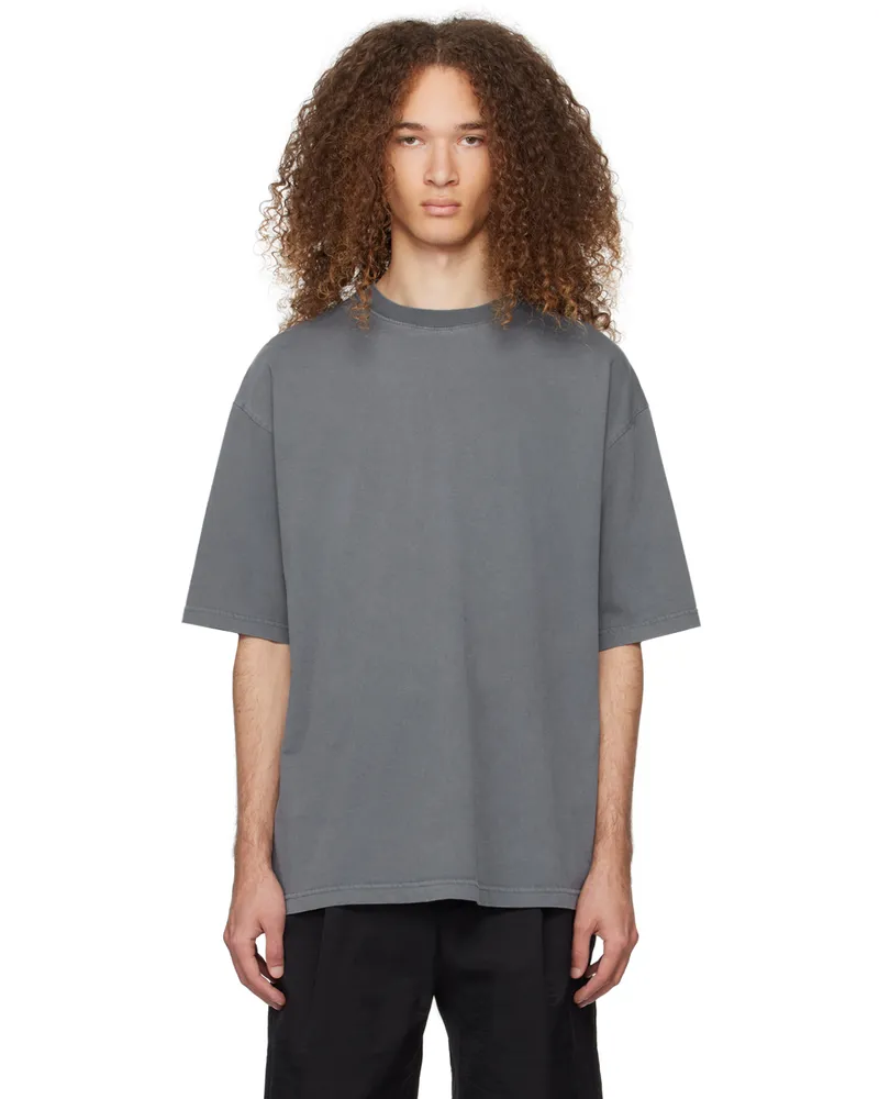 WE 11 DONE Gray Spike T-Shirt Charcoal
