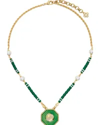 Casablanca Paris Gold & Green Crystal Tennis Ball Necklace Gold