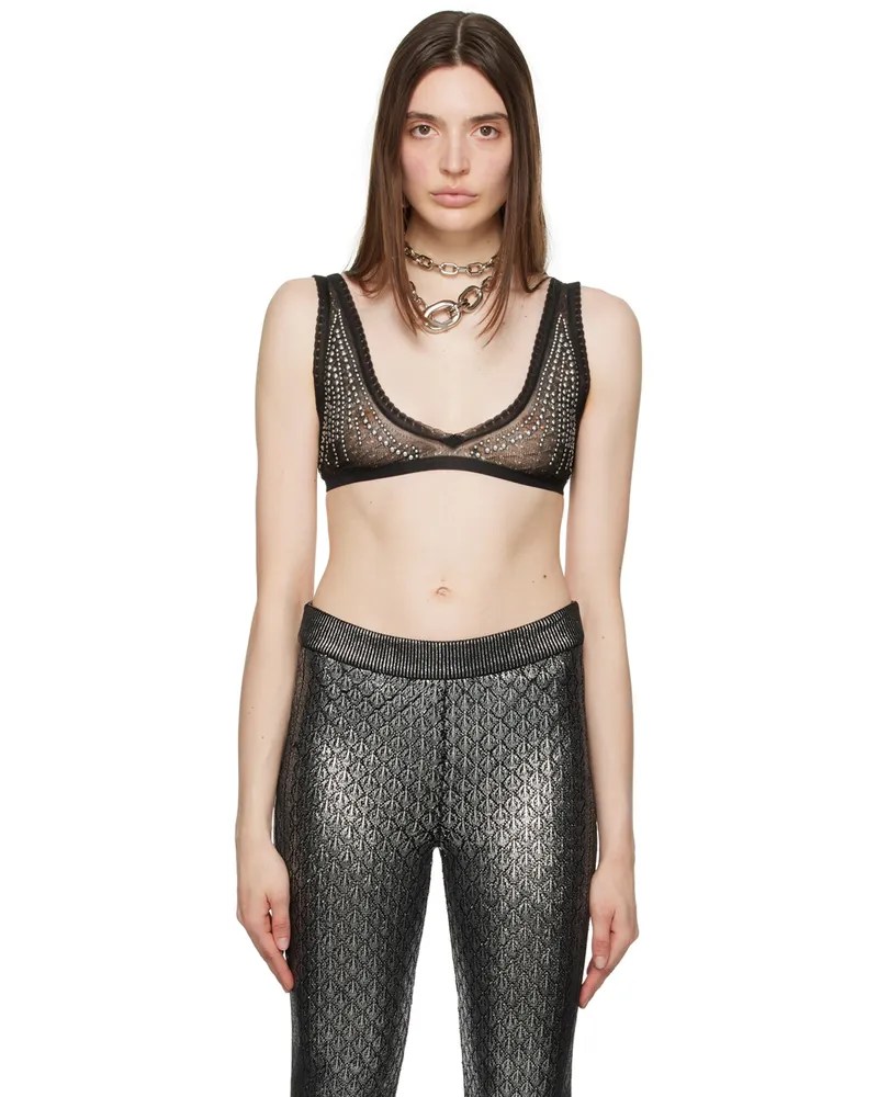 Paco Rabanne Black Studded Bra P001