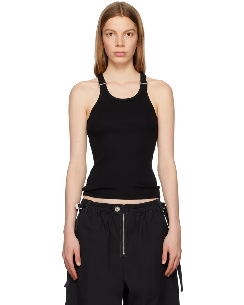 Dion Lee Black Hook-Eye Tank Top Black
