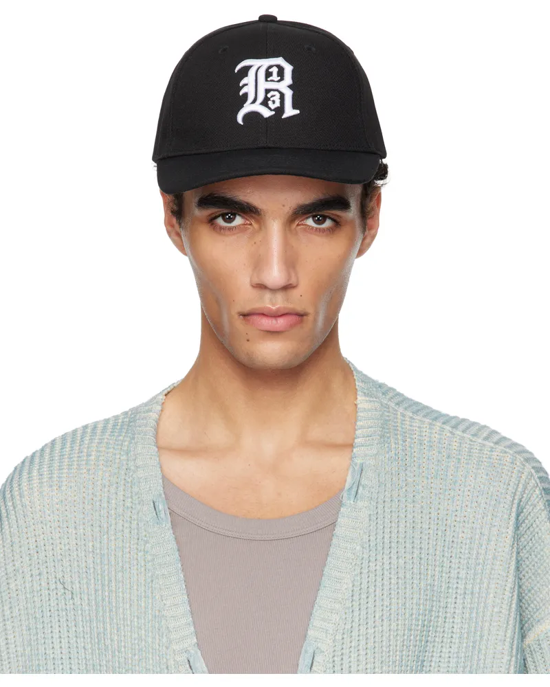 R13 Black 'R13' Baseball Cap Black