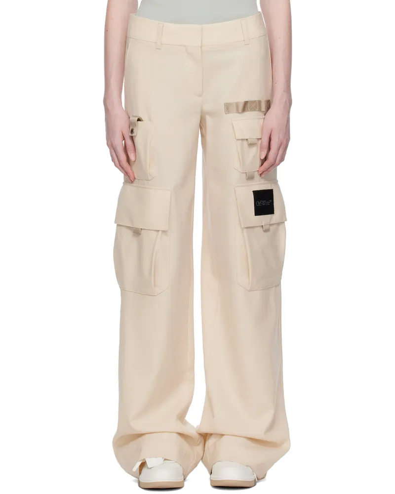 OFF-WHITE Beige Toybox Trousers Sand