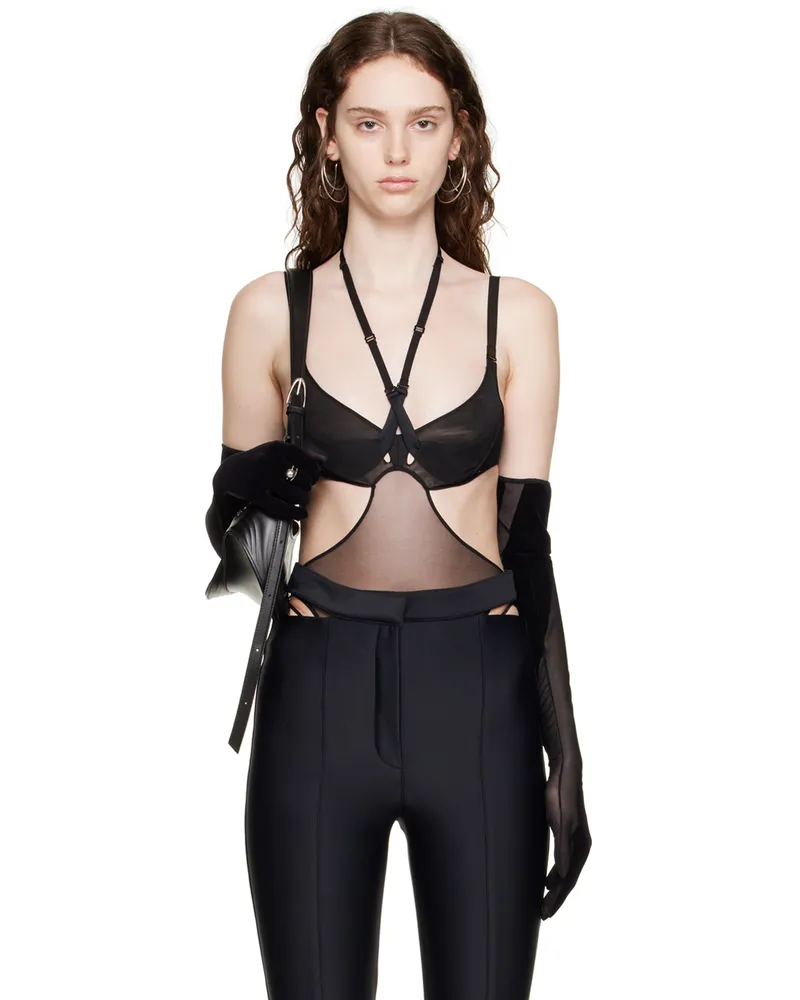 Thierry Mugler Black Cutout Bodysuit B1999