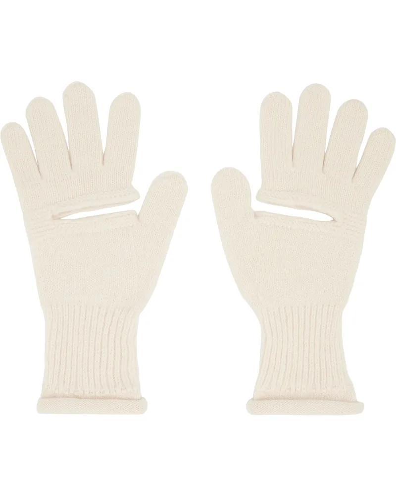 Issey Miyake Off-White Chunky Wool ACC Gloves 06