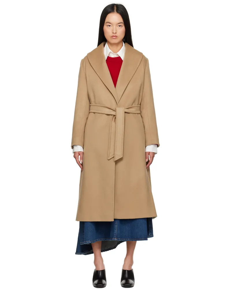 Max Mara Tan Loriana Coat 006