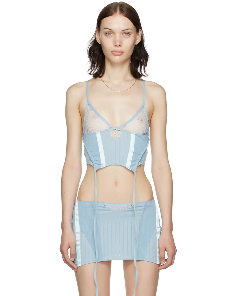 ORIENS SSENSE Exclusive Blue Neptune Tank Top Blue