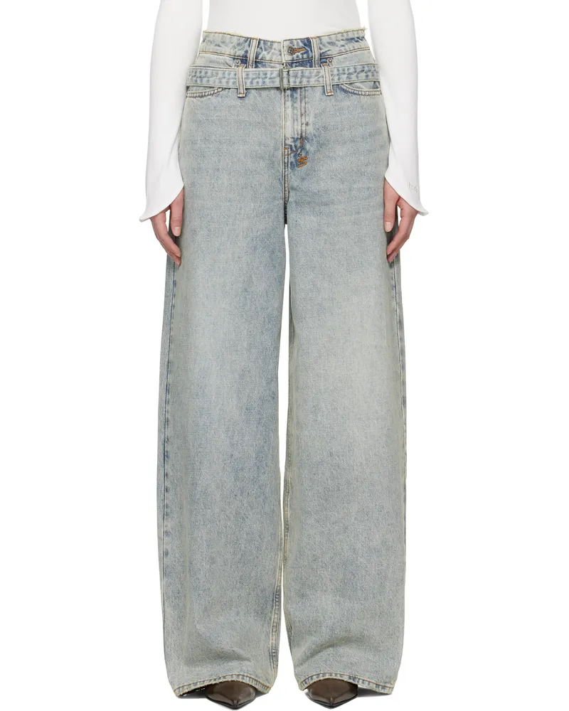 ksubi Blue Baggy Jeans Denim