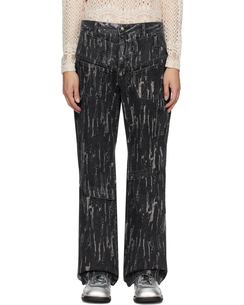 Andersson Bell Black Layered Jeans Black
