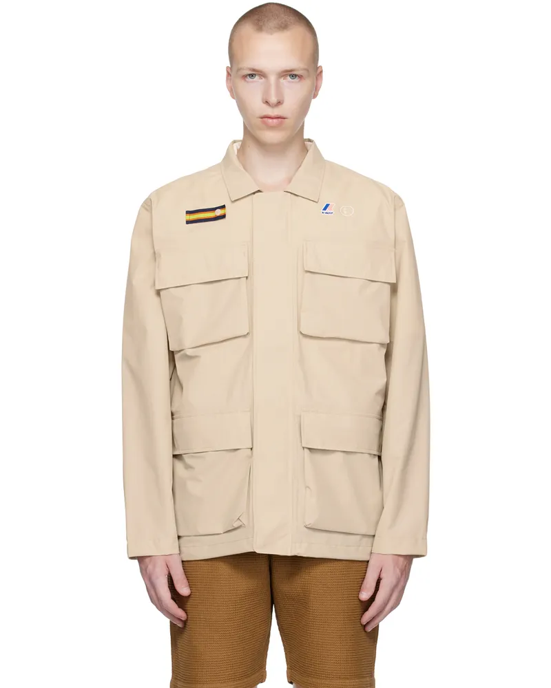 Universal Works Beige K-Way Edition Porthmeor Jacket Sand